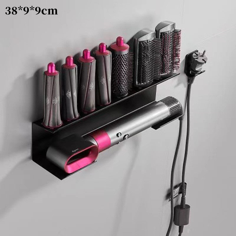 Wall-Mounted Hair Dryer Holder – No Drill Bathroom Organizer