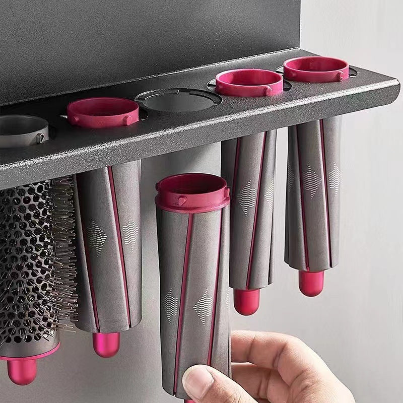 Wall-Mounted Hair Dryer Holder – No Drill Bathroom Organizer