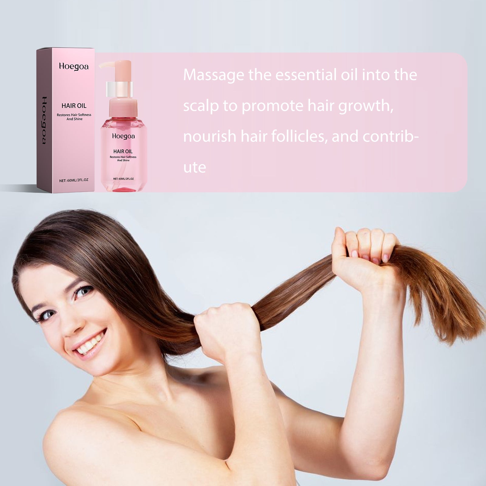 Hoegoa Nourishing Hair Essential Oil – Frizz Control & Repair Serum