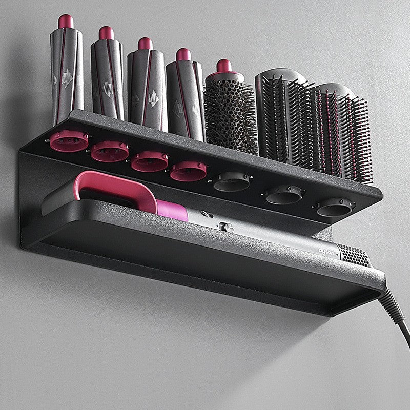 Wall-Mounted Hair Dryer Holder – No Drill Bathroom Organizer
